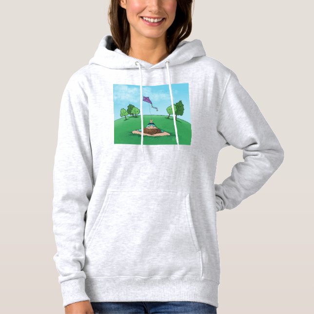 Kite Flies Hoodie T Shirt (Framsida)