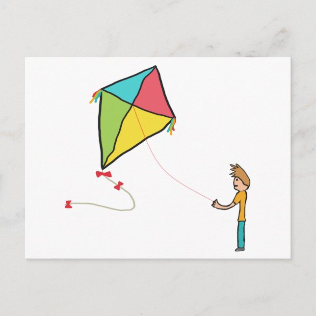 Kite Flies Vykort (Framsida)
