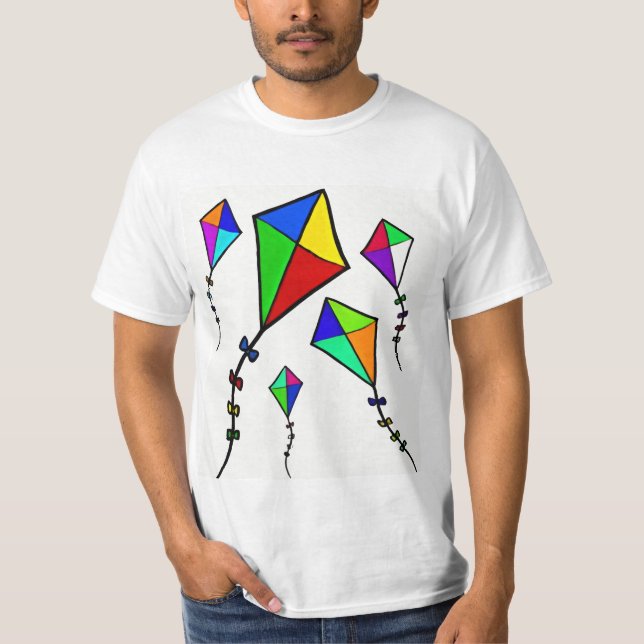 Kite flight älskare art t shirt (Framsida)