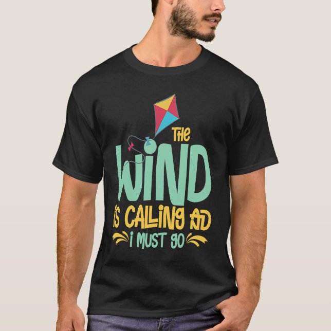 Kite Flying Beginner Wind Stunt Kite Quotes T Shirt (Framsida)