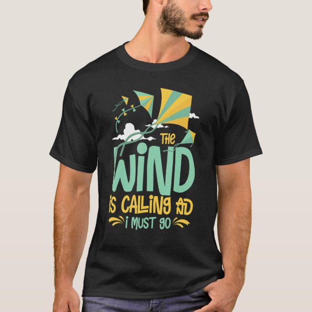 Kite Flying Beginner Wind Stunt Kite Quotes T Shirt (Framsida)
