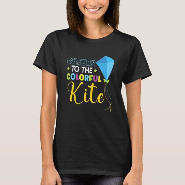 Kite Flying Kite Fan For Fite Flying  1 T Shirt (Framsida)