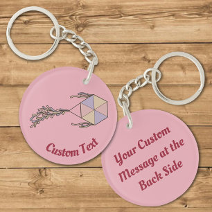 Kite Icon Rosa Keychain