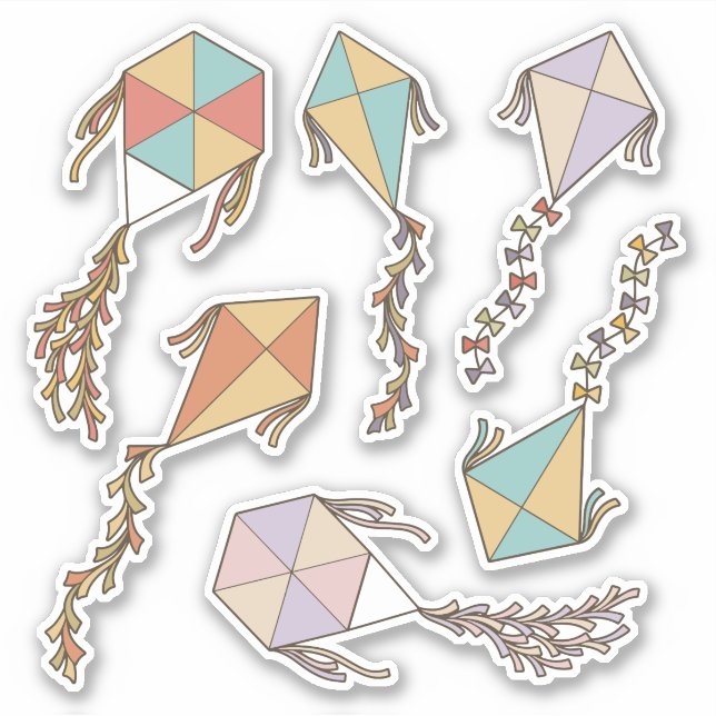 Kite Icons-etikettuppsättning Klistermärken (Framsida)
