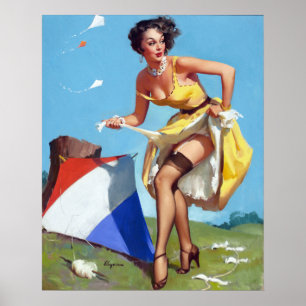 Kite och Pin Up Poster
