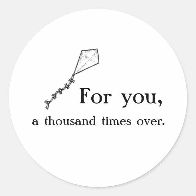 Kite Springer Runt Klistermärke (Framsida)