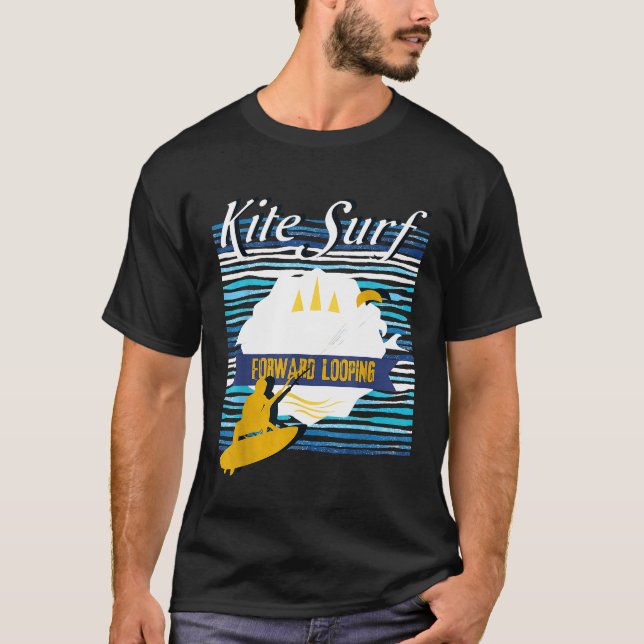 Kite Surfa Forward Looping Kiteloop Xtreme Sport G T Shirt (Framsida)