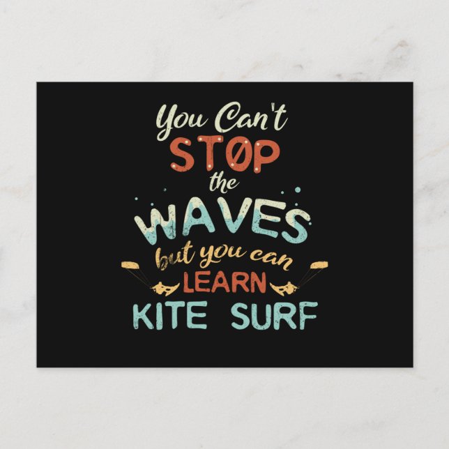 Kite Surfa Kitesurfing Stop Vinkarare Surfa Windsu Vykort (Framsida)
