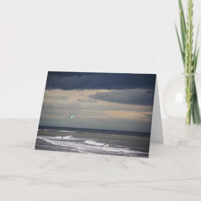 Kite Surfer Greeting Card Kort (Framsida)