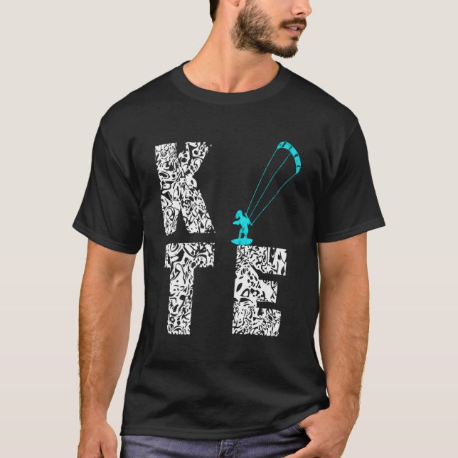 Kite Surfer Kitesurfing Kiteboard Windsurfing Surf T Shirt (Framsida)