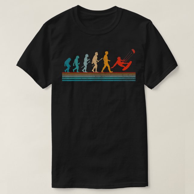 Kite Surfing Evolution Kiteboarder Kiteboarding Ki T Shirt (Design framsida)