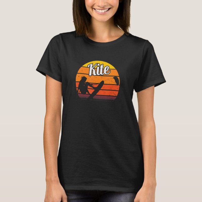 Kite Surfing Kite Board Surfer Vatten sport Beach T Shirt (Framsida)