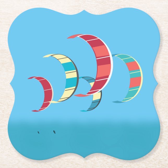 Kite Surfing Papper Underlägg (Framsida)