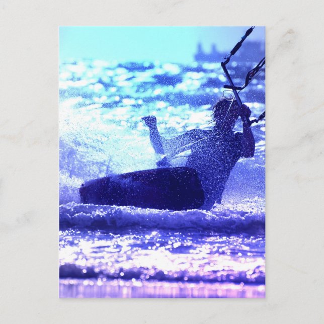 Kite Surfing Postcard Vykort (Framsida)