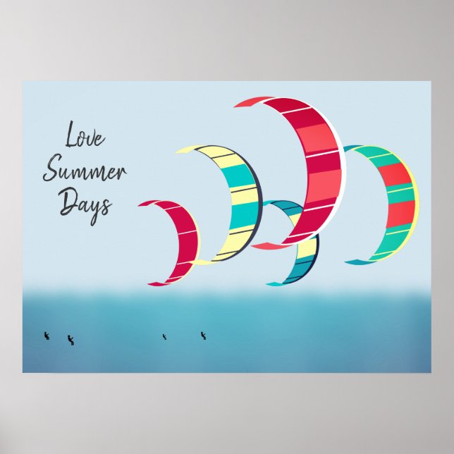Kite Surfing Poster (Framsidan)