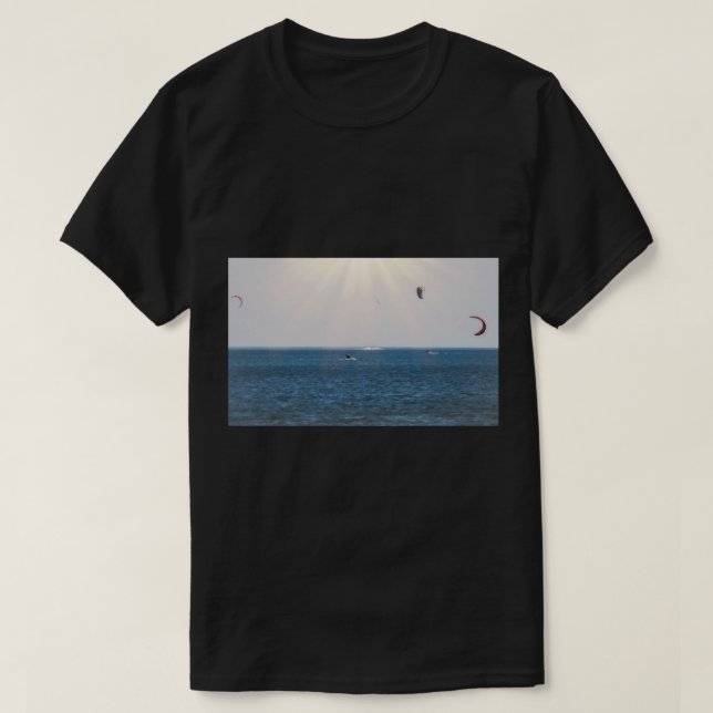 Kite Surfing Roligt i Sol T Shirt (Design framsida)