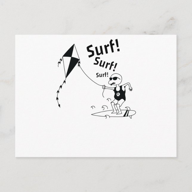 Kite Surfing Surfen im Vind Vykort (Framsida)