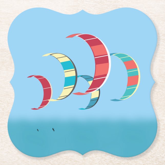 Kite Surfing Underlägg Papper (Framsida)