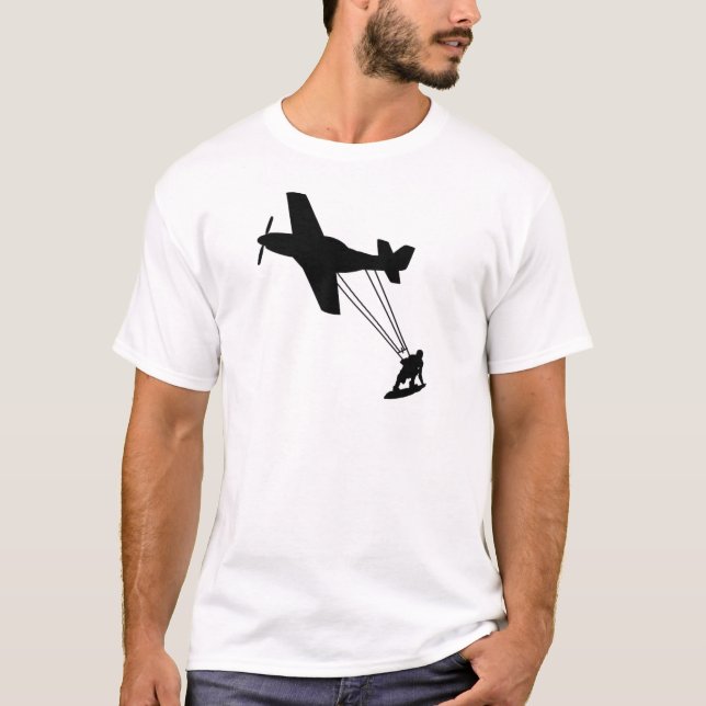 Kiteboard flygplan t shirt (Framsida)