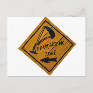 Kiteboard-tecken Vykort