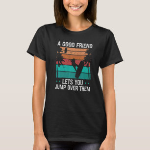 Kiteboarder hoppar över vän Kitesurfer Kite Kiteb T Shirt