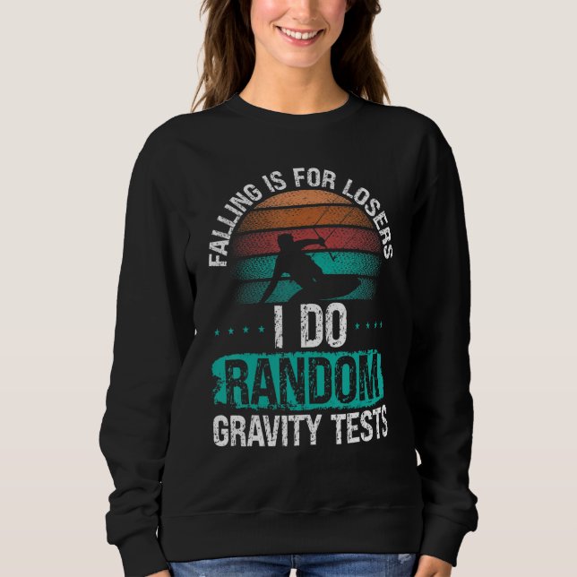 Kiteboarder Random Gravity Test Falling Kitesurfer T Shirt (Framsida)