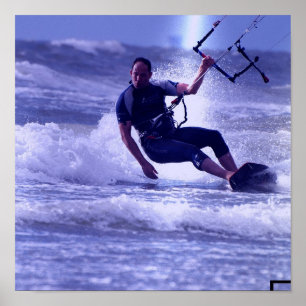 Kiteboarding designaffisch poster