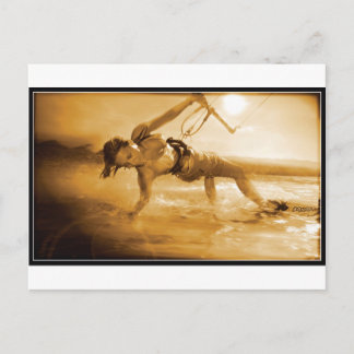 Kiteboarding Girl Vykort
