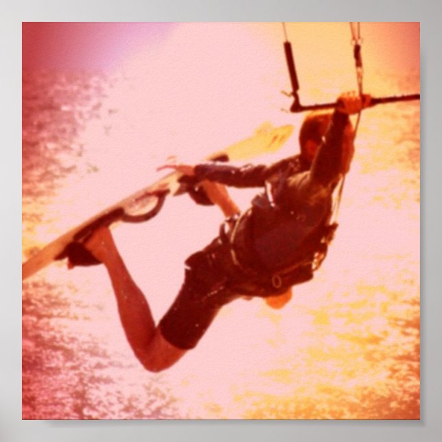 Kiteboarding Grab Poster Skriv ut (Framsidan)
