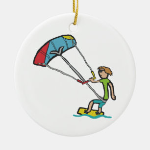 Kiteboarding Julgransprydnad Keramik