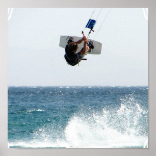 Kiteboarding Jump Poster Skriv ut