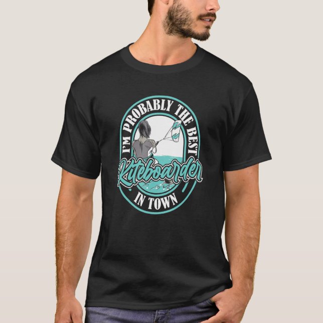 Kiteboarding Kiteboarder Kitesurfing Kitesurfer T Shirt (Framsida)