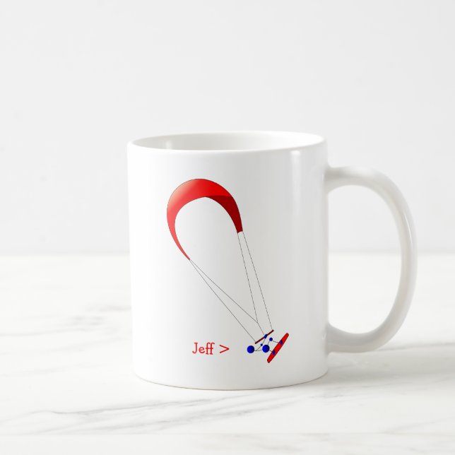 Kiteboarding Kitesurfing gåvor Kaffemugg (Höger)