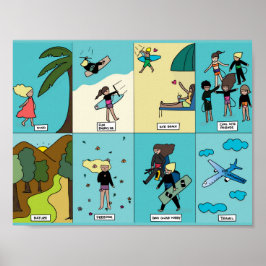 Kiteboarding/kitesurfing (Kiteboarding/kiteseking) Poster