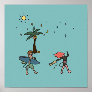 Kiteboarding/kitesurfing- Låt oss go kitesekfing Poster