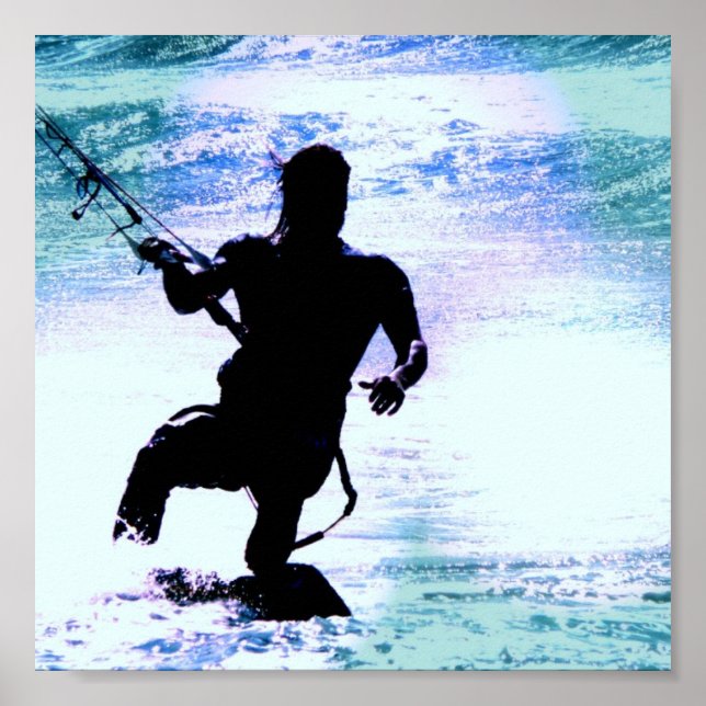 Kiteboarding Poster Skriv ut (Framsidan)
