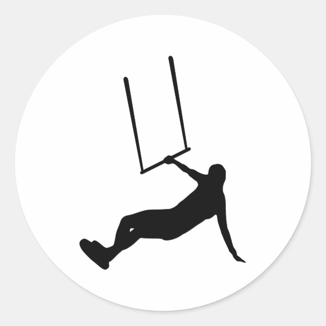 Kiteboarding Runt Klistermärke (Framsida)