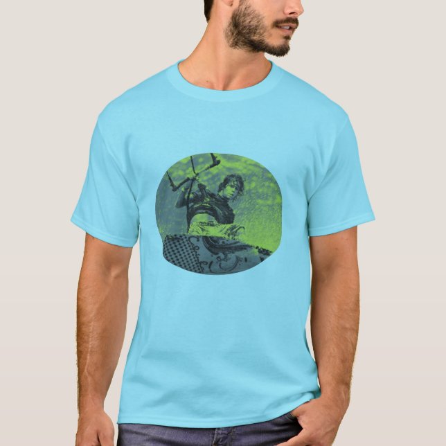 kiteboarding t-skjorta tee shirt (Framsida)