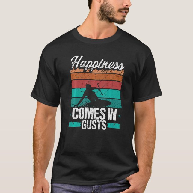 Kiteboarding Vintage Windsurfing Windsurfer Retro T Shirt (Framsida)