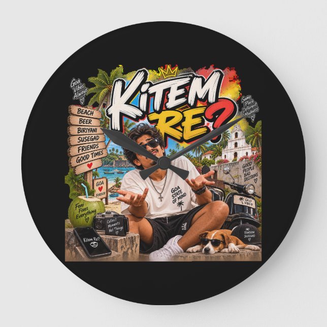 Kitem Re? – Goans sinnestillstånd Stor Klocka (Framsida)