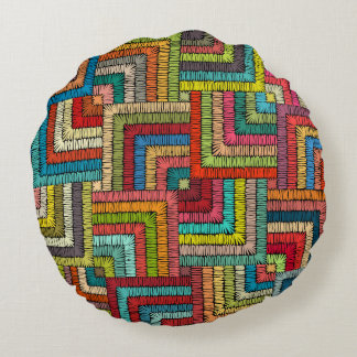 Kitenge Pattern Home Decor pillow Rund Kudde