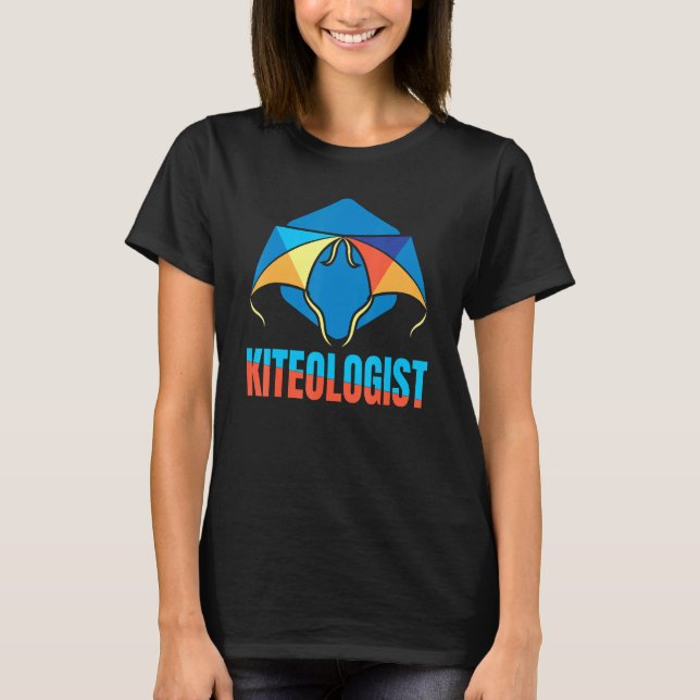 Kiteolog Kite Flies T Shirt (Framsida)