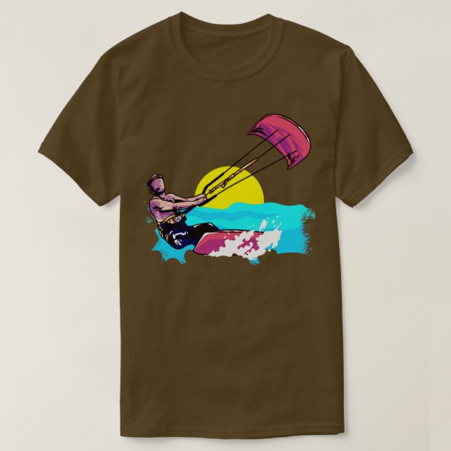 Kiter Kiteboarding Kitesurfing T Shirt (Design framsida)