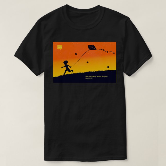 Kites stiga upp mot vinden t shirt (Design framsida)