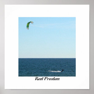 Kitesailing, verklig frihet poster