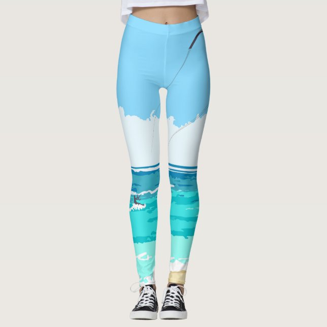 Kitesurf damasker leggings (Framsida)