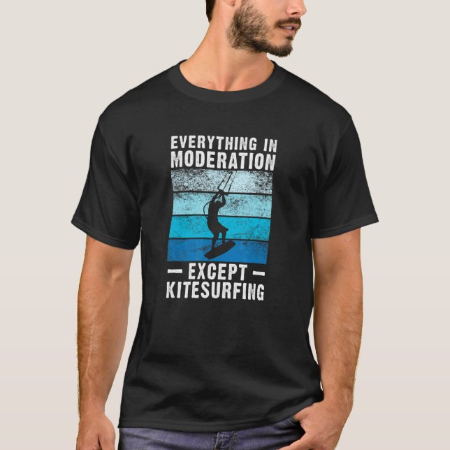 Kitesurf Kitesurfing Kiteboard Kite Surfing Kitebo T Shirt (Framsida)