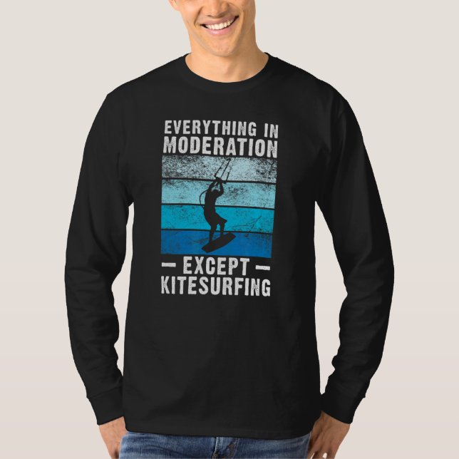 Kitesurf Kitesurfing Kiteboard Kite Surfing Kitebo T Shirt (Framsida)