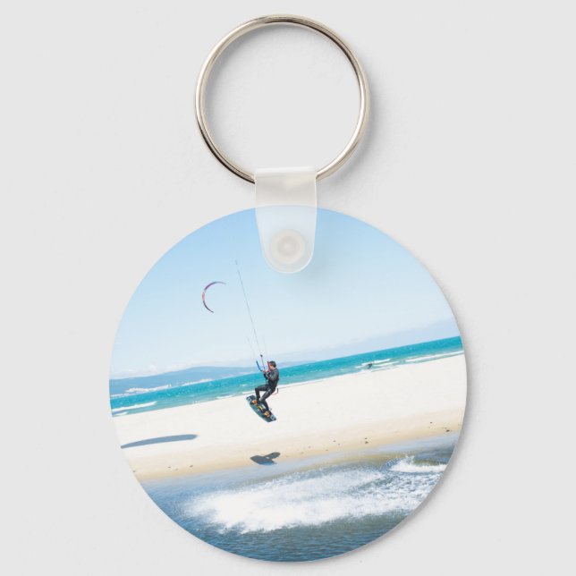 Kitesurfer boosts an luft nyckelring (Framsida)