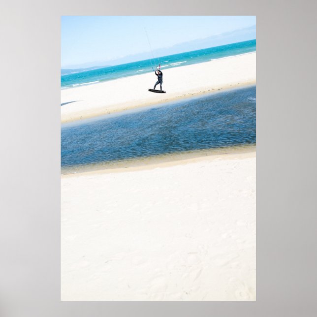 Kitesurfer boosts an luft poster (Framsidan)
